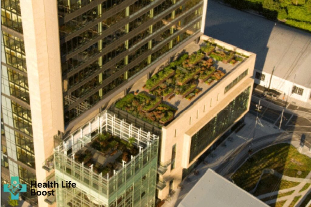 Aerial view of the OHSU Center for Health & Healing Portland